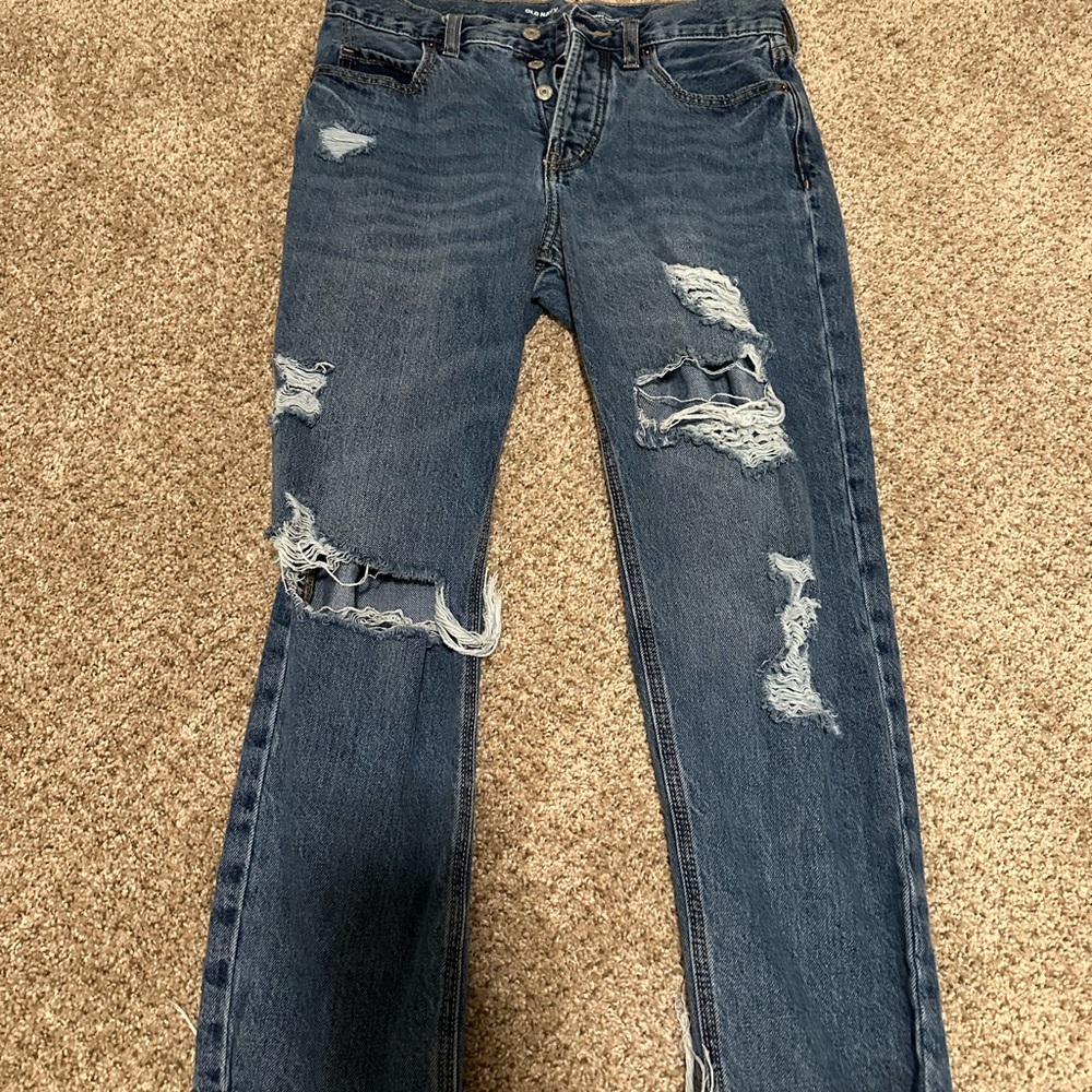 Old Navy Distressed Blue Jeans